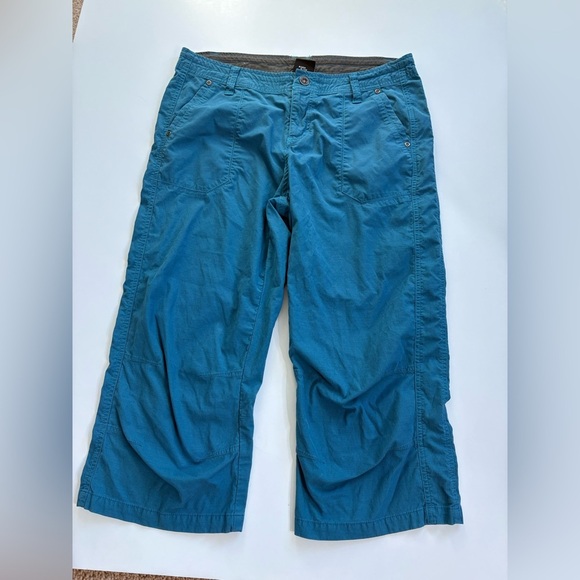 Kuhl Cropped Hiking Pants Size 12 Teal Blue - Picture 1 of 9
